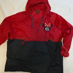 Disney Red and Black Women's Utility Jacket with Mouse Ears